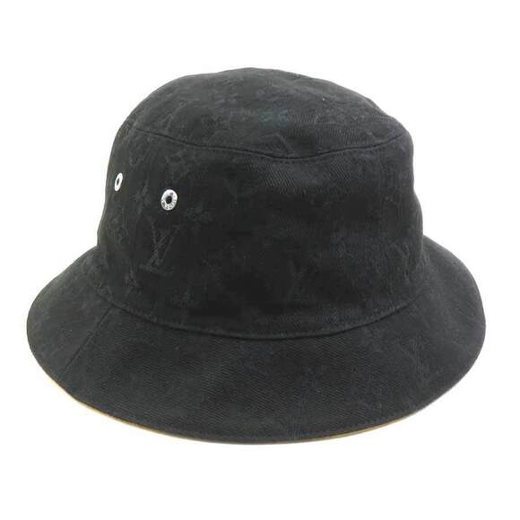 Louis Vuitton Monogram Cotton/Polyester Hat Black and Yellow Unisex H31849k